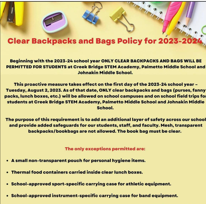  BackPack Policy 2023-24